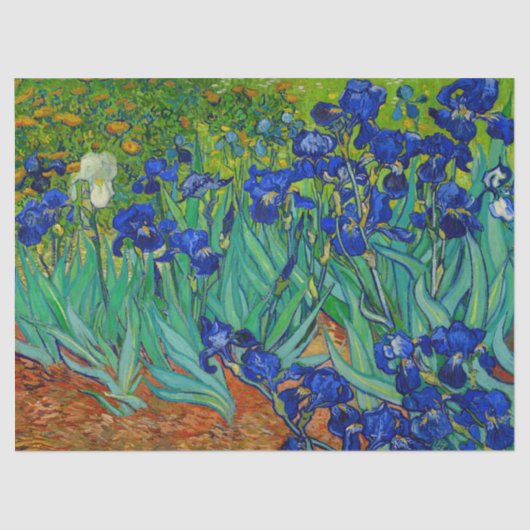 Van Gogh Irist  Floral Blue Tissue Paper Tissuepapier (Voorkant)