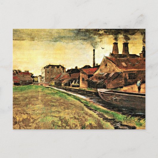 Van Gogh - Iron Mill in Den Haag, Briefkaart (Voorkant)