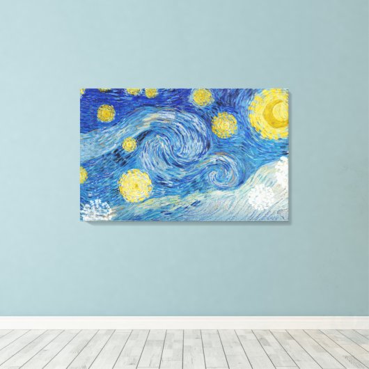 Van Gogh is het Sterrennacht Canvas (Insitu (Houten vloer))