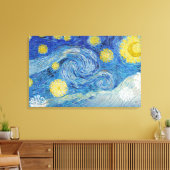 Van Gogh is het Sterrennacht Canvas Afdruk (Insitu (Woonkamer))