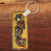 Van Gogh Japans met dank aan Oiran  portret Sleutelhanger (Achterkant)