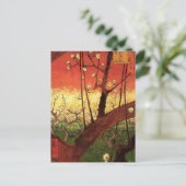 Van Gogh Japanse bloeiende pruimelboom, fijne kuns Briefkaart (Staand voorkant)
