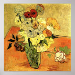 Van Gogh - Japanse Vase met Rozen en annemonen Poster<br><div class="desc">Japanse Vase met Rozen en anemonen door Van Gogh. Geweldig schilderij met de titel Japanse Vase met Rozen en Anemones,  gemaakt door Van Gogh.</div>