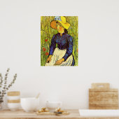 Van Gogh, Jonge Boerenmeid Met Strohoed Poster (Keuken)