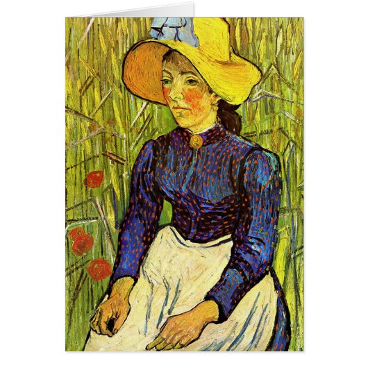Van Gogh, Jonge boerin met strohoed (Voorkant)