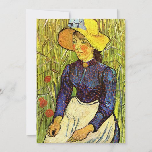 Van Gogh, Jonge boerin met strohoed (Voorkant)
