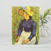 Van Gogh, Jonge boerin met strohoed (Staand voorkant)