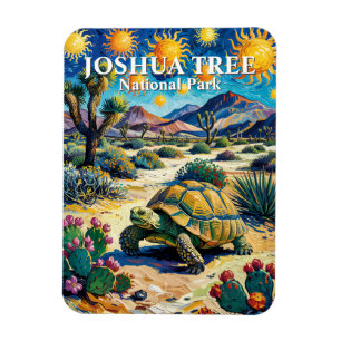 Van Gogh Joshua Tree Wildlife Schildpad Kleurrijk Magneet