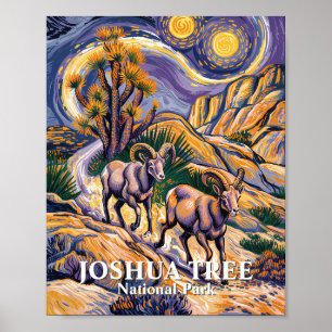 Van Gogh Joshua Tree Wildlife Sheep & Aangepaste T Poster