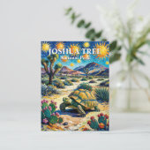 Van Gogh Joshua Tree Wildlife Tortoise Colorful Briefkaart (Staand voorkant)