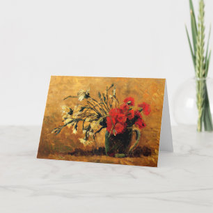 Van Gogh - Jug met rode en witte anjers Bedankkaart