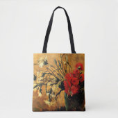 Van Gogh - Jug met rode en witte anjers Tote Bag (Voorkant)