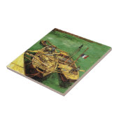 Van Gogh Kade met mannen die zandboten lossen Tegeltje (Zijkant)