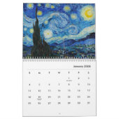 Van Gogh kalender - 12 maanden, 12 schilderijen (Jan 2026)