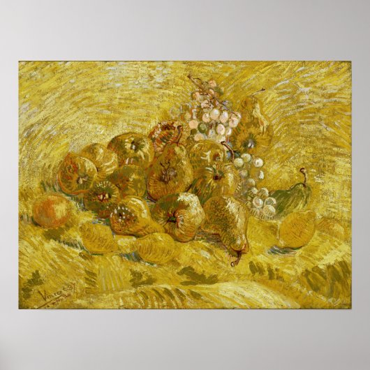 Van Gogh - kasten, luiers, peren en druiven Poster (Voorkant)