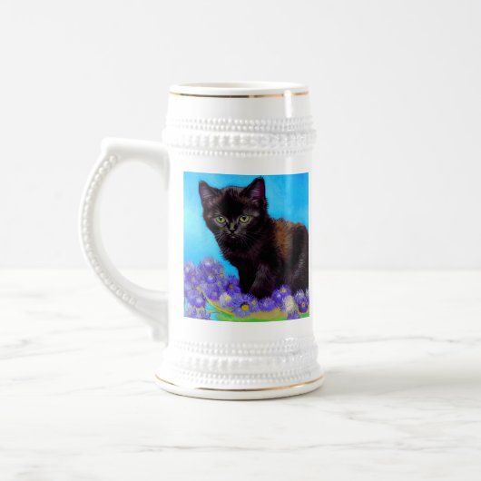 Van Gogh Kat en Bloemen Bierpul (Links)