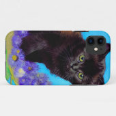 Van Gogh Kat en Bloemen Case-Mate iPhone Case (Achterkant (horizontaal))