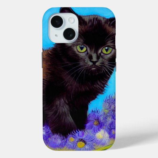 Van Gogh Kat en Bloemen Case-Mate iPhone Case (Achterkant)