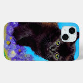 Van Gogh Kat en Bloemen Case-Mate iPhone Case (Achterkant (horizontaal))