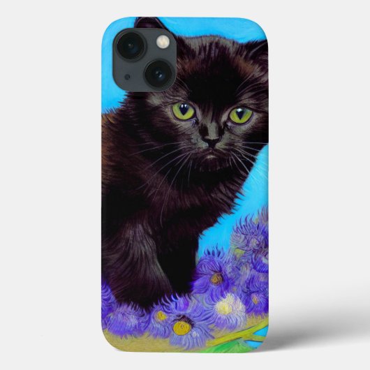 Van Gogh Kat en Bloemen Case-Mate iPhone Case (Achterkant)
