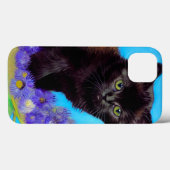 Van Gogh Kat en Bloemen Case-Mate iPhone Case (Achterkant (horizontaal))