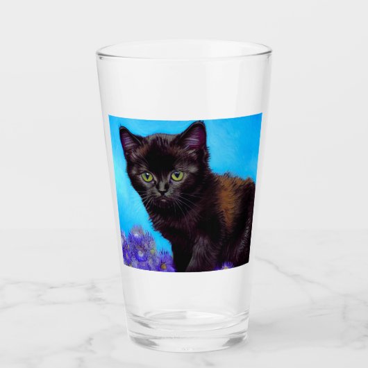 Van Gogh Kat en Bloemen Glas (Voorkant)