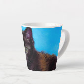 Van Gogh Kat en Bloemen Latte Mok (Rechterhoek)