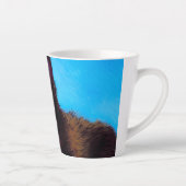Van Gogh Kat en Bloemen Latte Mok (Rechts)