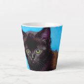 Van Gogh Kat en Bloemen Latte Mok (Voorkant)