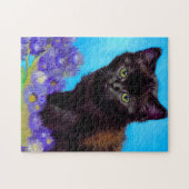 Van Gogh Kat en Bloemen Legpuzzel (Horizontaal)