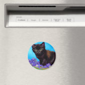 Van Gogh Kat en Bloemen Magneet (Insitu (Vaatwasser))