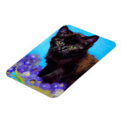 Van Gogh Kat en Bloemen Magneet (Linkerzijde)