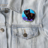 Van Gogh Kat en Bloemen Ronde Button 5,7 Cm (In situ)