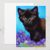 Van Gogh Kat en Bloemen Save The Date (Voorkant / Achterkant)