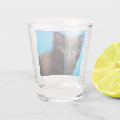 Van Gogh Kat en Bloemen Shot Glas (Achterkant)