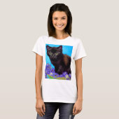 Van Gogh Kat en Bloemen T-shirt (Voorkant volledig)