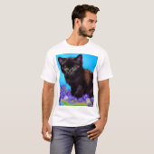 Van Gogh Kat en Bloemen T-shirt (Voorkant volledig)