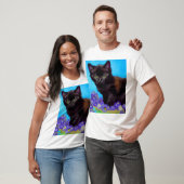 Van Gogh Kat en Bloemen T-shirt (Unisex)