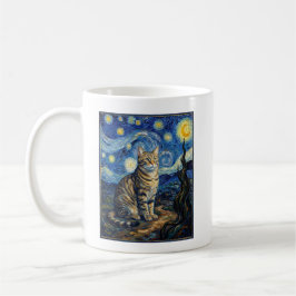 Van Gogh Kat Sterrennacht Impressionistische Kunst Koffiemok