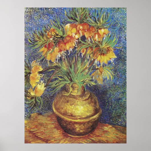 Van Gogh Keizerkronen in Koperen Vaas Poster (Voorkant)