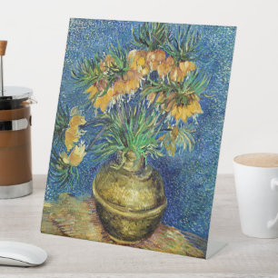 Van Gogh - Keizerlijke Krokussen Reclamebord Met Voetstuk