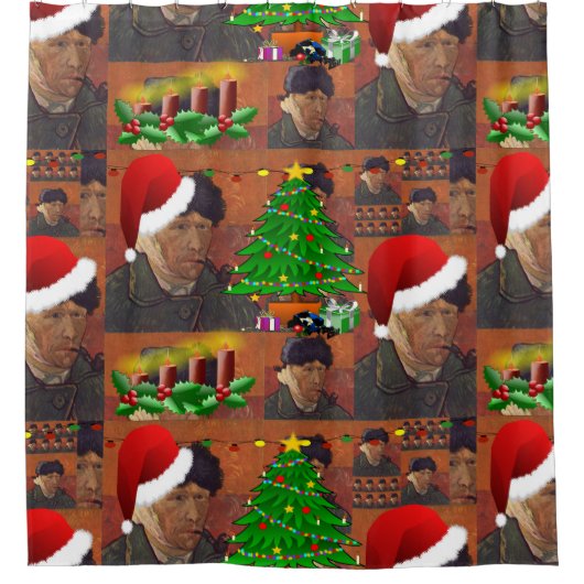 van gogh kerst douchergordijn douchegordijn (Voorkant)
