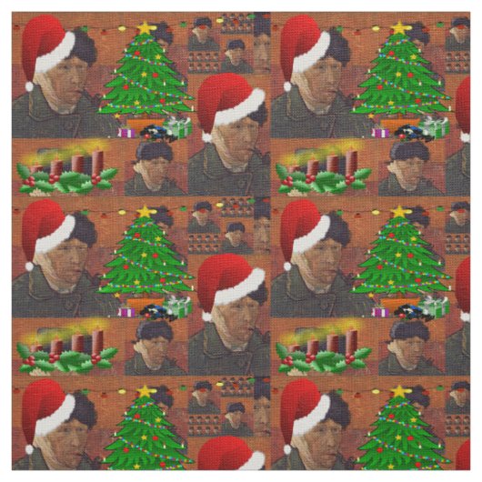 van gogh kerststof stof (Swatch)