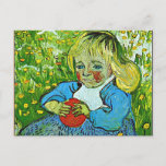 Van Gogh - Kind met een Sinaasappel Briefkaart<br><div class="desc">Kind met een Oranje,  goed kunstschilderij van Vincent van Gogh na de onderdrukking</div>