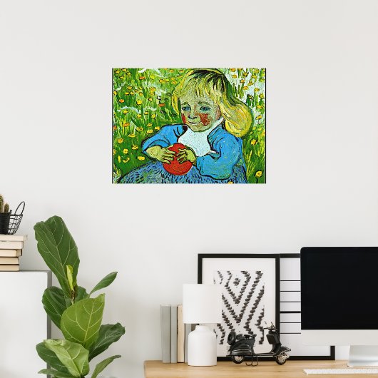 Van Gogh - Kind met een Sinaasappel Poster (Thuiskantoor)