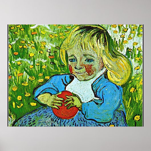 Van Gogh - Kind met een Sinaasappel Poster (Voorkant)