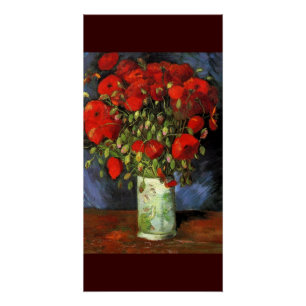 Van Gogh Klaprozen Rode Bloemen Vaas Vrede Liefde Perfect Poster