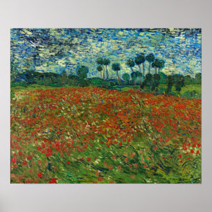 Van Gogh - Klaprozenveld Poster