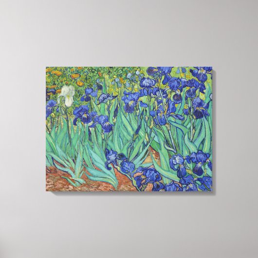 Van Gogh Klassiek Schilderij Irissen Floral Botani Canvas Afdruk (Voorkant)