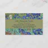 Van Gogh Klassiek Schilderij Irissen Floral Botani Visitekaartje (Achterkant)